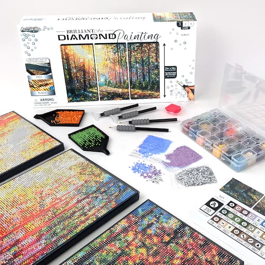 ArtSkills® Brilliant Art Forest Stretched Canvas Diamond Painting Kit